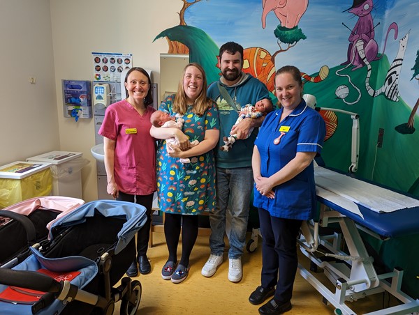 baby brother and sister are the first babies to receive treatment at Wye Valley NHS Trust’s new tongue tie clinic at Hereford County Hospital